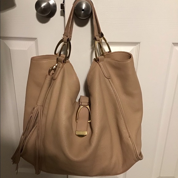 Gilli Handbags - G.I.L.I Large pebbled leather stirrup hobo